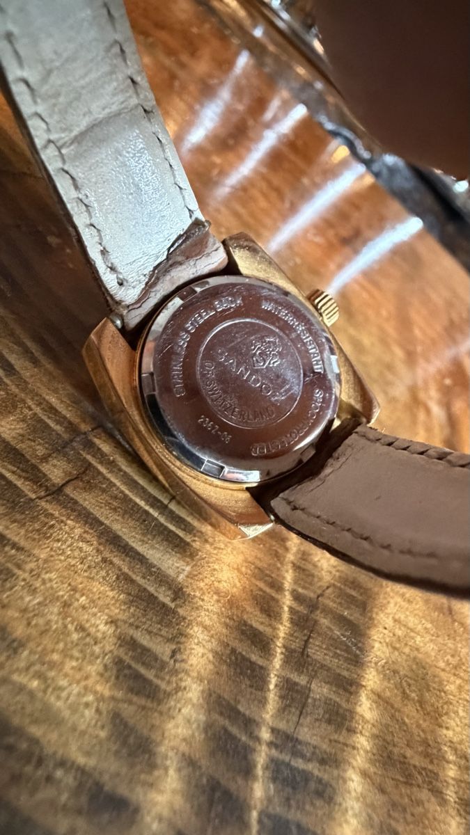 Sandoz Uhren: Montre ancienne Sandoz, plaqué or, 28mm – Gebraucht aus Collonges von 2D_Collector 4