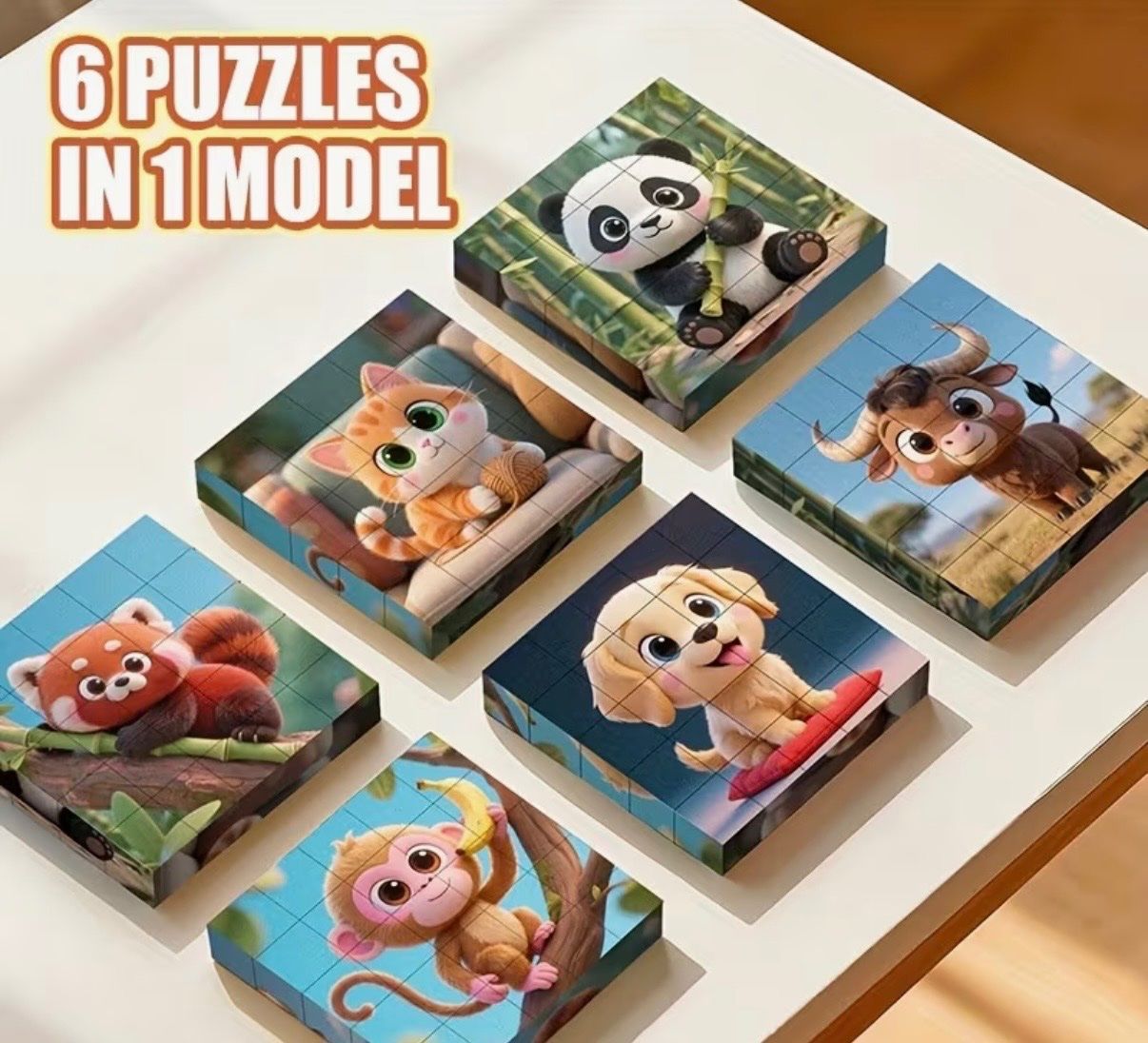 Puzzles: Puzzle-Magnetisch-Tiere- 6 Puzzles in einem Block-kognitiv – Neu und originalverpackt aus Teufenthal AG von MeineSchatztruhe 1