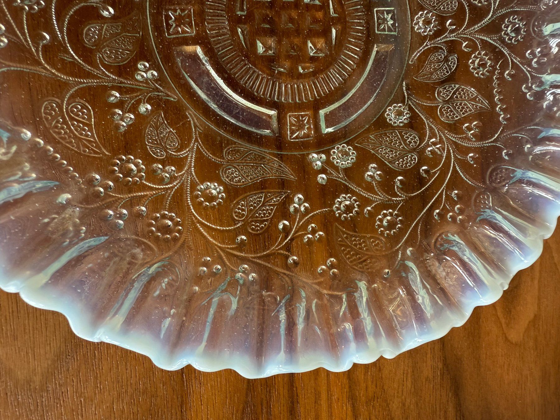 Piatti: Antiker Opalglas Teller Glas 20 cm – Usato da Kirchdorf venduto da Vintagewunder 2