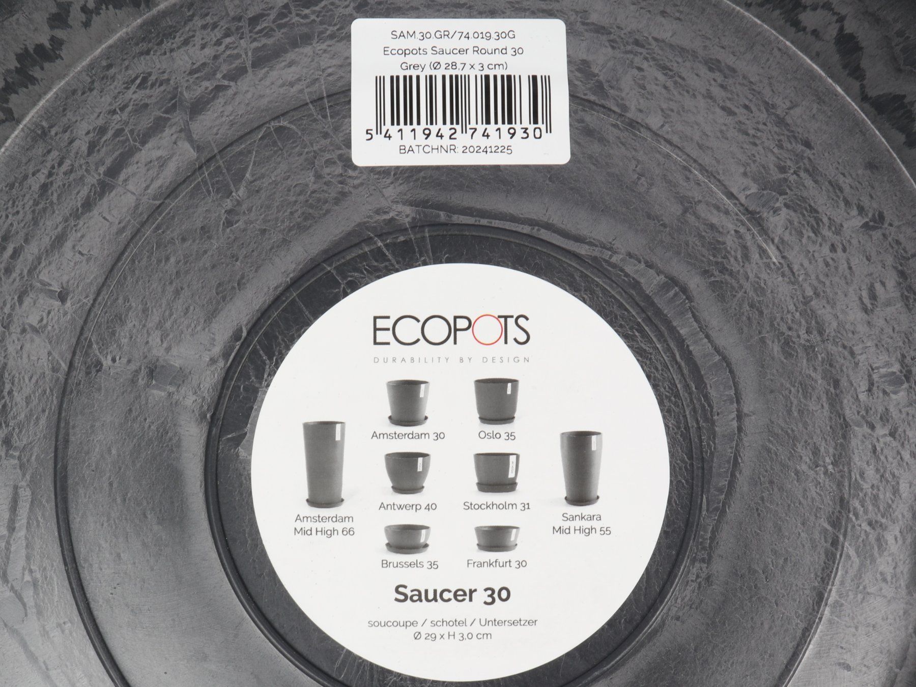 Untersetzer: ECOPOTS Saucer Round – Neu (gemäss Beschreibung) aus Steinen von Restwert_Steinen 9