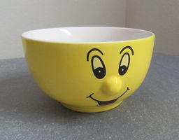 Müslischale Keramik - kleine Schale mit lachendem Gesicht