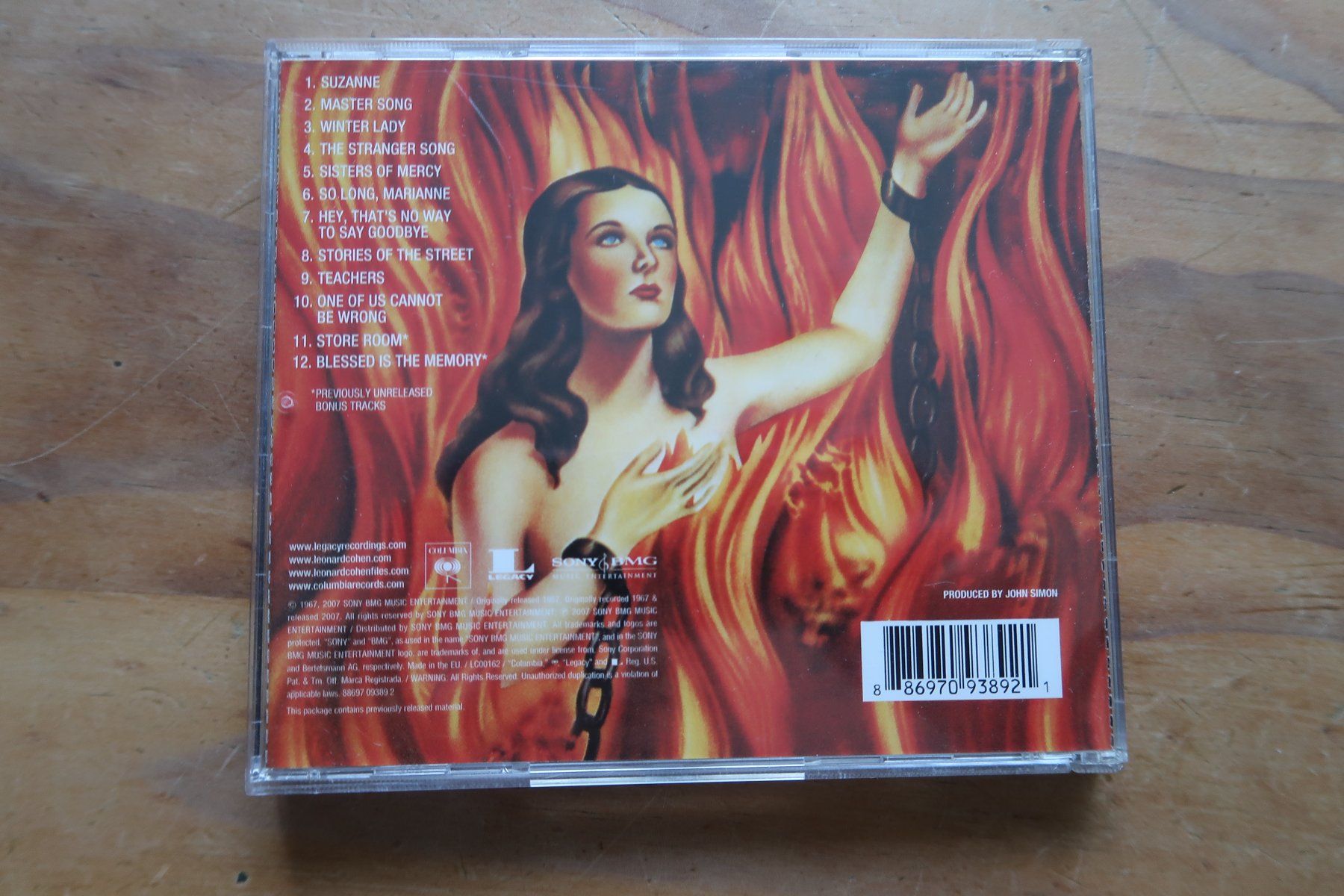 CD: LEONARD COHEN - SONGS OF - CD – Usato da Basel venduto da Patiscat 1