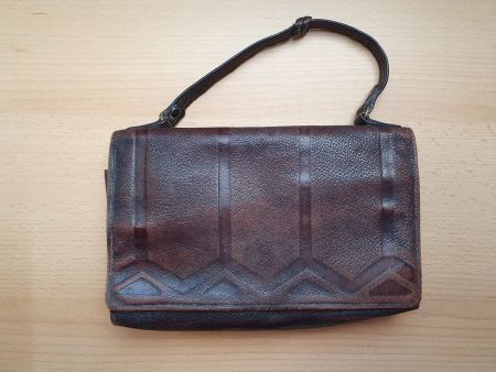 Antike Leder Handtasche ca. 100-jährig