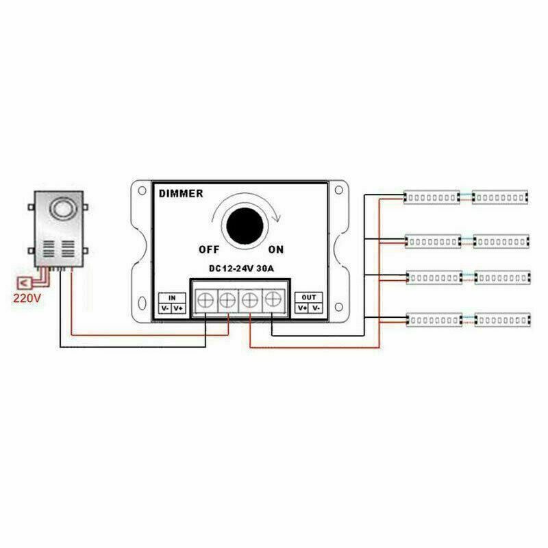 Componenti elettronici: Drehzahlregler, Dimmer,  12-24V, 30A – Nuovo e nell'imballaggio originale da Luzern venduto da Salefactory 3