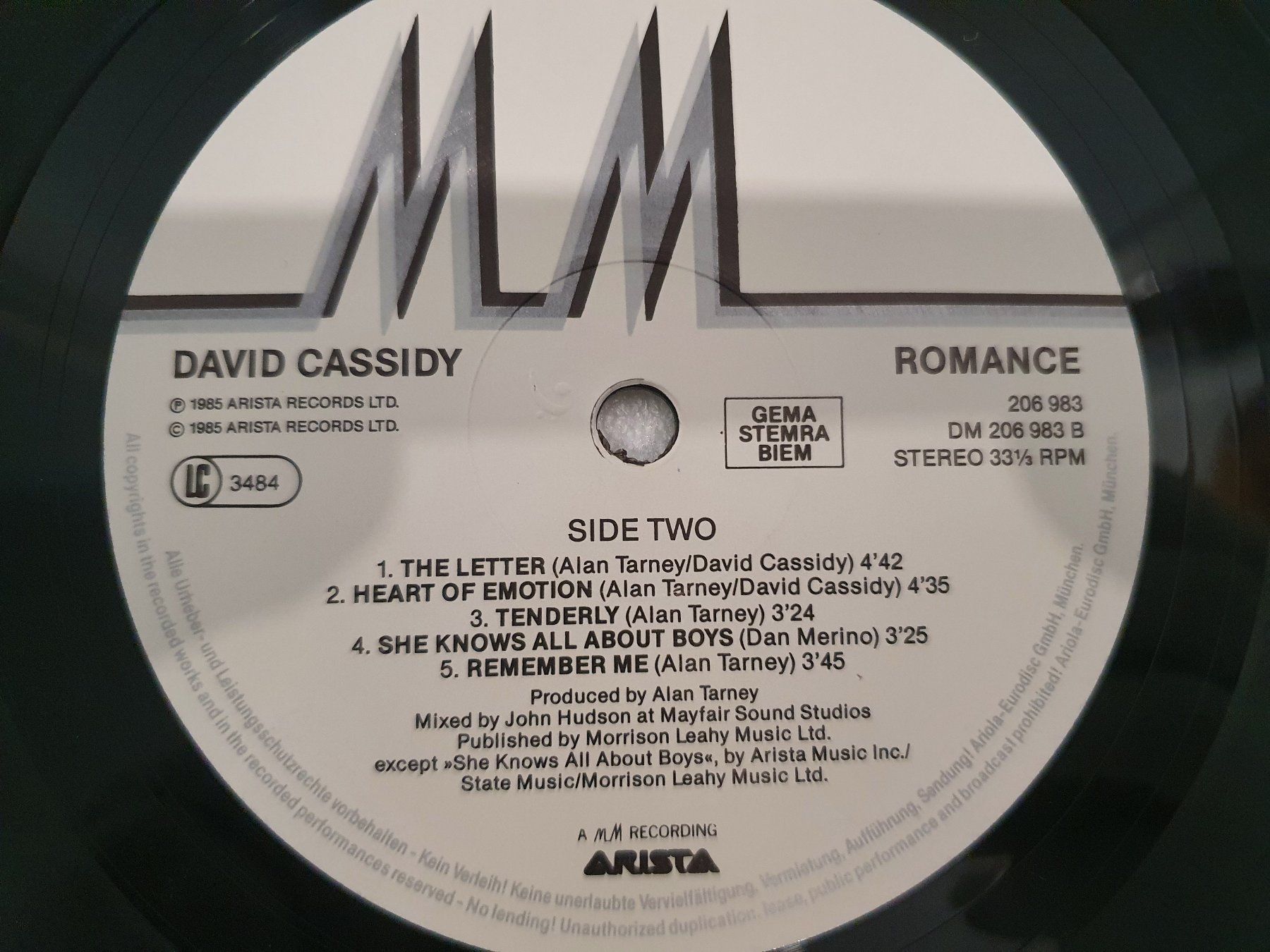 Dischi in vinile: David Cassidy – Romance – Usato da Uster venduto da Vinyl-Leidenschaft 8