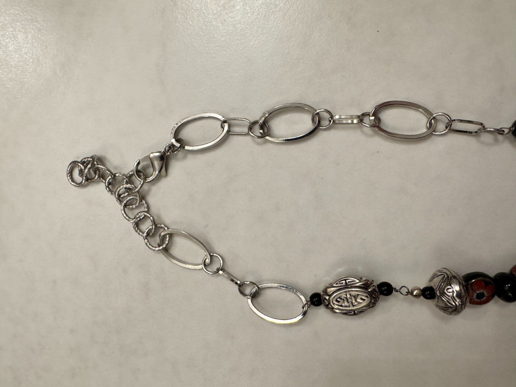 Ketten: NEU: Kette Metall & Keramik Y-Style – Neu (gemäss Beschreibung) aus Maienfeld von Fashion_2009 3