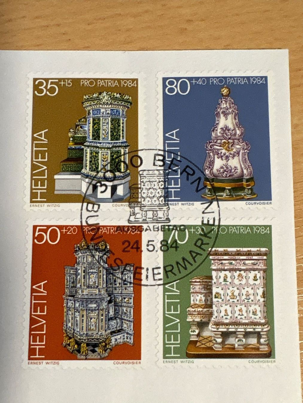 Alle Briefmarken: Schweizer Briefmarken-Satz "Bundesfeier 1984" komplett – Gebraucht aus Ibach von lisch3 1