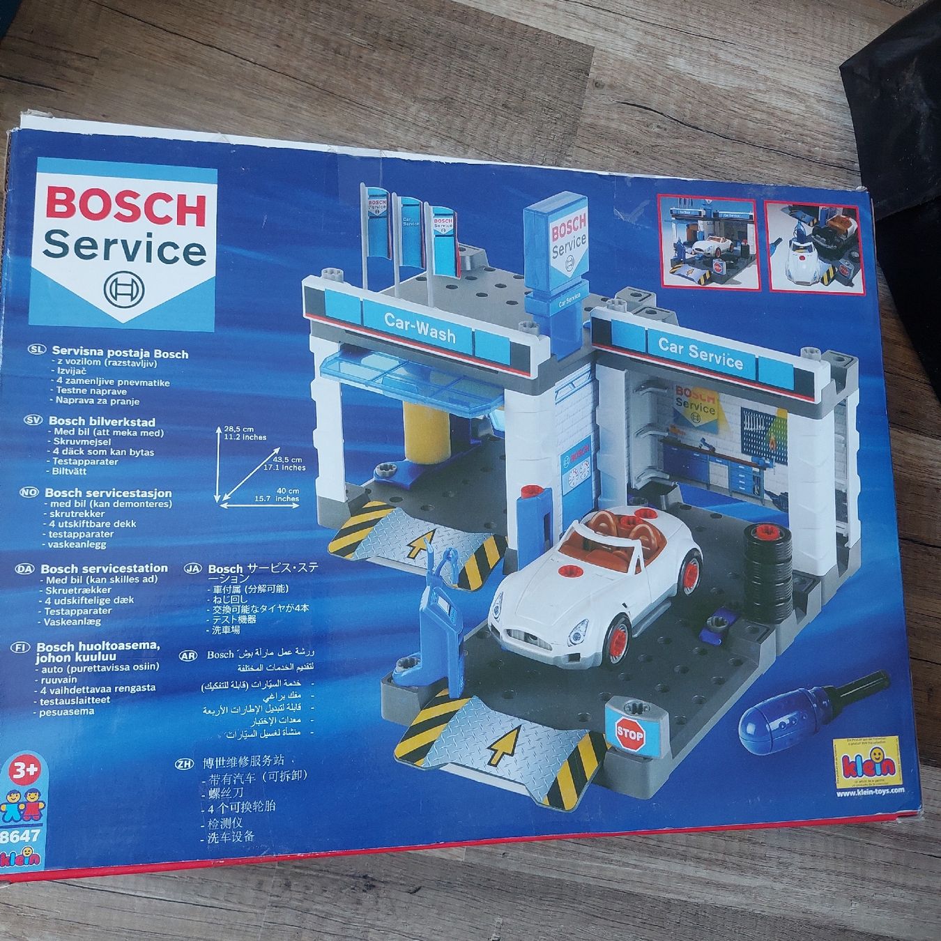 Kit di costruzioni: Klein Bosch Service Station 8647 neuwertig – Nuovo e nell'imballaggio originale da Neuhaus SG venduto da Manni017