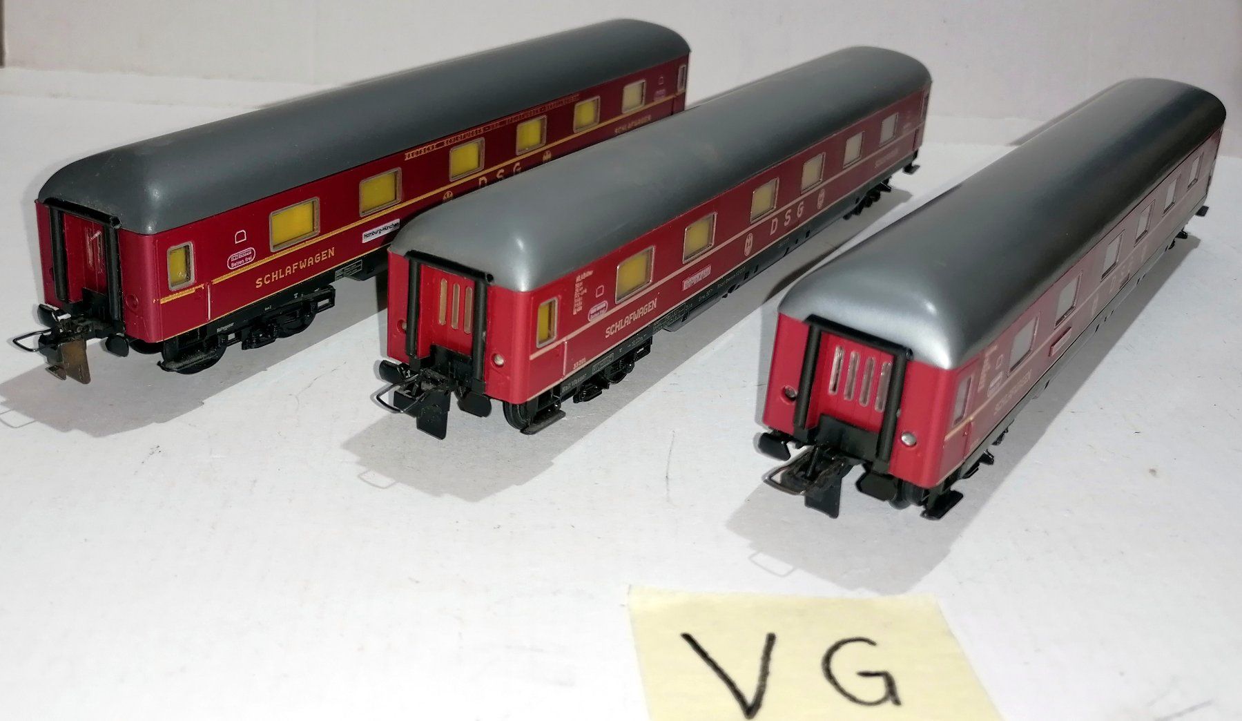 Trix Modellini di ferrovie: VG) Trix Express 3x DSG Schlaf-Wagen – Difettoso da Brittnau venduto da Regina35 2