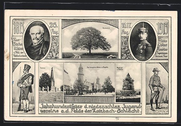 Cancelleria postale: Liegnitz, Jahrhundertfeier Katzbachschla – Usato da Berlin venduto da bartko-reher