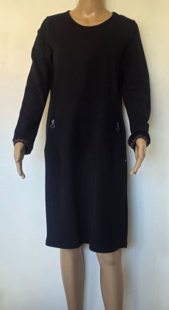 Schwarzes Broadway Kleid Gr. S, Leo-Details