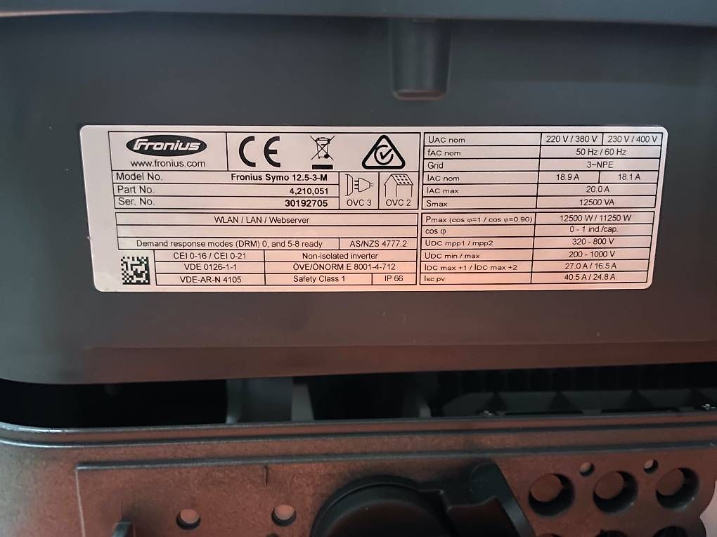 Fronius Wechselrichter: Fronius Symo Wechselrichter 12.5-3-M – Gebraucht aus Buckten von Spiesstcs 2
