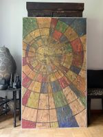 Grosses altes Bild, Acryl auf Holz