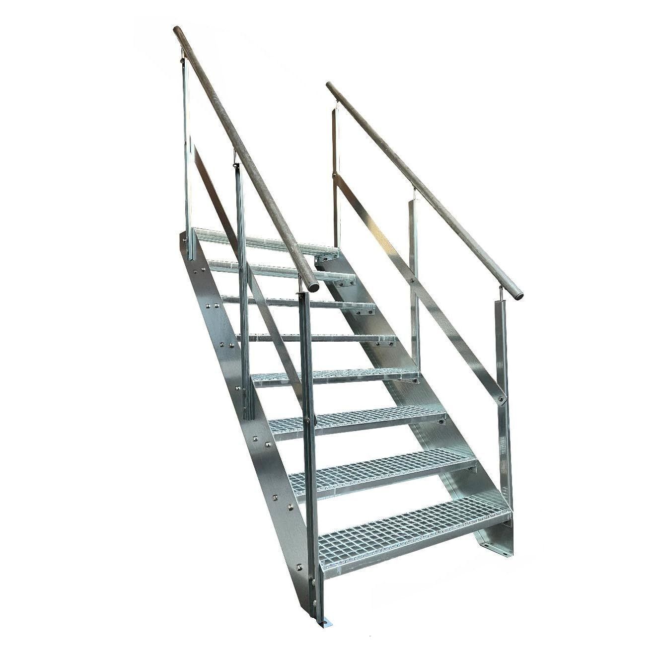 Sonstiges: Stahltreppe 8 Stufen+Geländer 60x152cm – Neu und originalverpackt aus Bottighofen von zaap