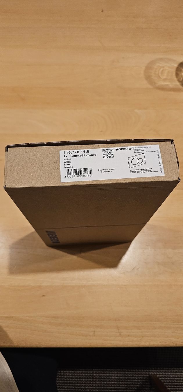 Geberit WC: Original GEBERIT Betätigungsplatte Sigma01/weiss – Neu und originalverpackt aus Chur von Sihar 2