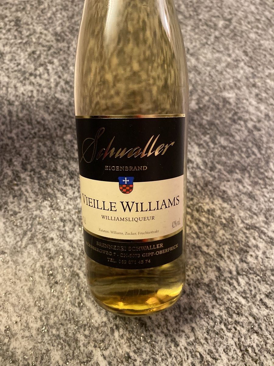Williams Bevande alcoliche: Vieille Williams, Brennerei Schwaller – Nuovo e nell'imballaggio originale da Bern venduto da Infri09 1