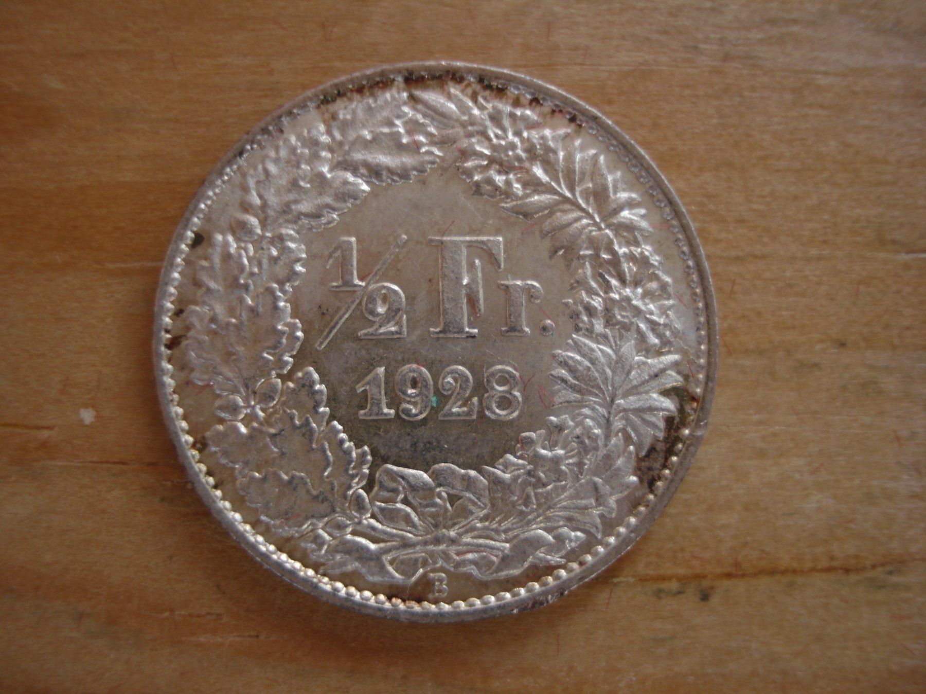 Alle Münzen: (C1) 1/2 Franken 1928 UNZ- – Gebraucht aus Erlach von Net-Coins