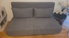 Schlafsofa grau 143cm breit Liegeflaeche guter Zustand