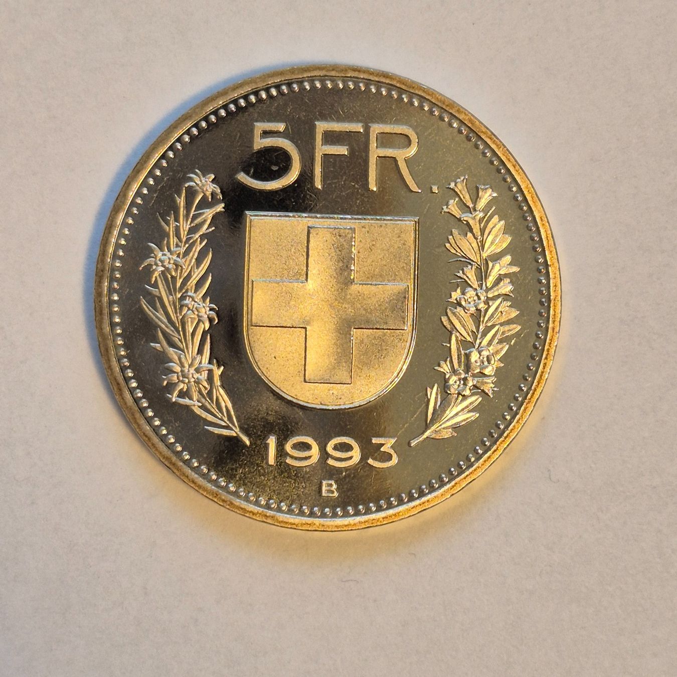 Tutti le monete: 5 Franken 1993 Schweiz – Usato da Schlieren venduto da num.boutique 2