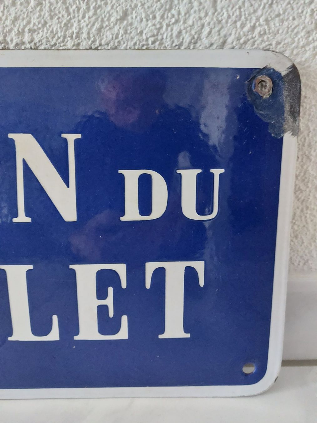 Schilder: Emailschild Chemin du Closelet plaque émaillée Lausanne – Gebraucht aus Schenkon von TG10 3