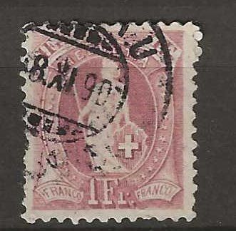 Tutti i francobolli: CH071a - Helvetia debout 71a  obl. 28.11.1890 – Usato da Trélex venduto da Phil_Albert