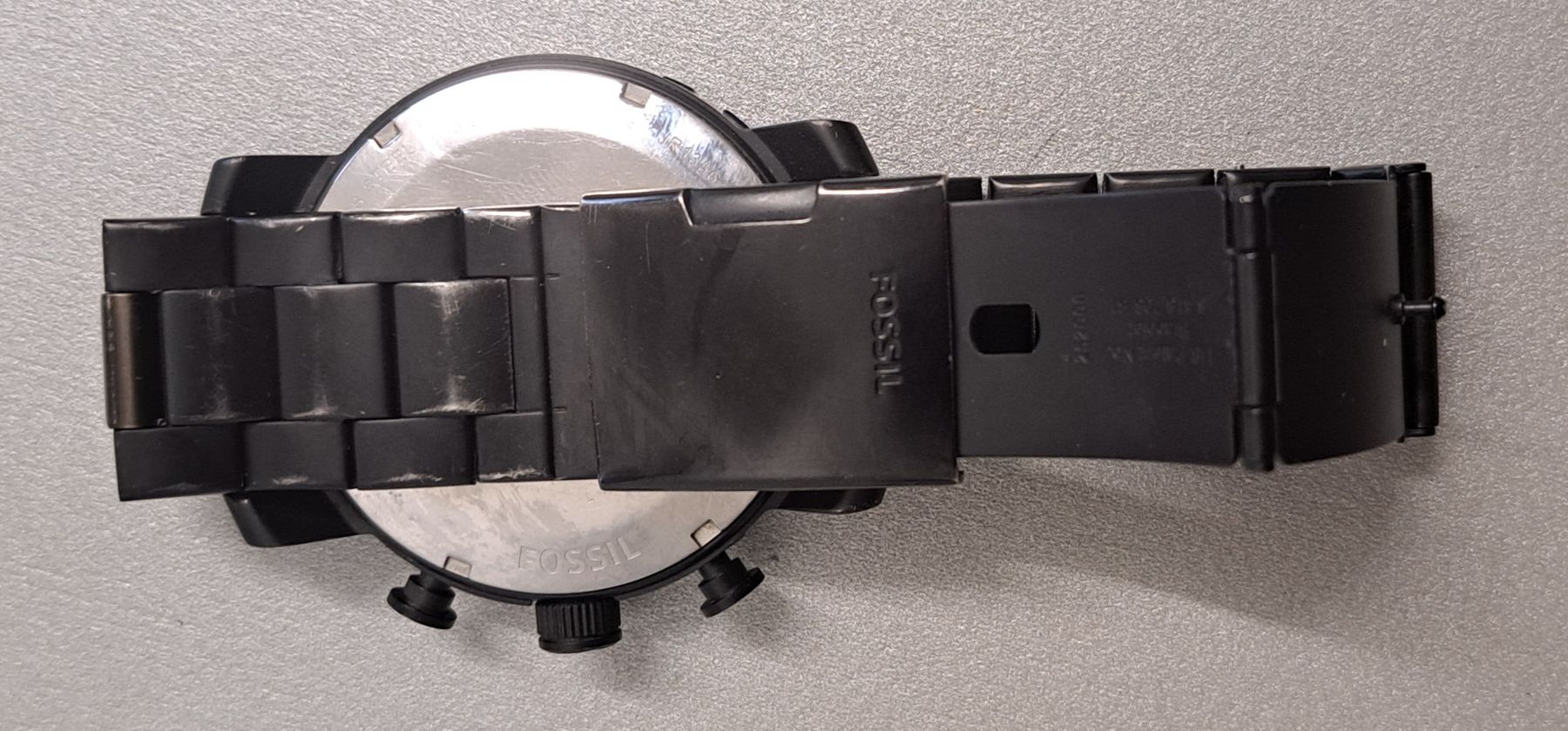 Fossil Orologi: Fossil Herren-Chronograph in Schwarz mit großem Gehäuse. – Usato da Biel/Bienne venduto da Sasha4u 2