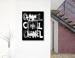 Chanel Urban Pop Art Kunst Leinwand Black Perfume Fashion