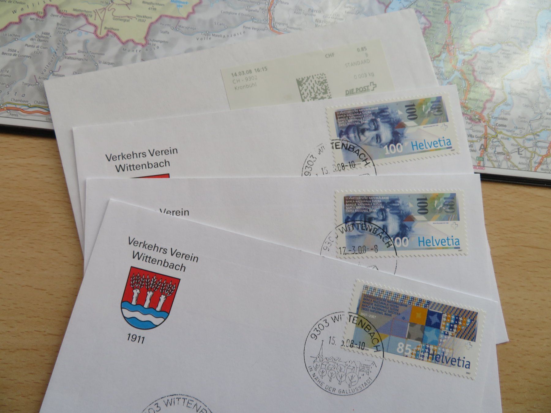 Alle Briefmarken: Post Kronbühl Wittenbach SG. – Neu und originalverpackt aus Untereggen von Geobrocki