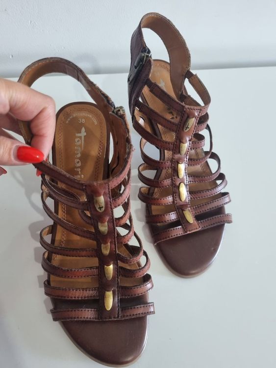 TAMARIS *Sandalen Echtleder 38 (Gebraucht) in Bronschhofen für