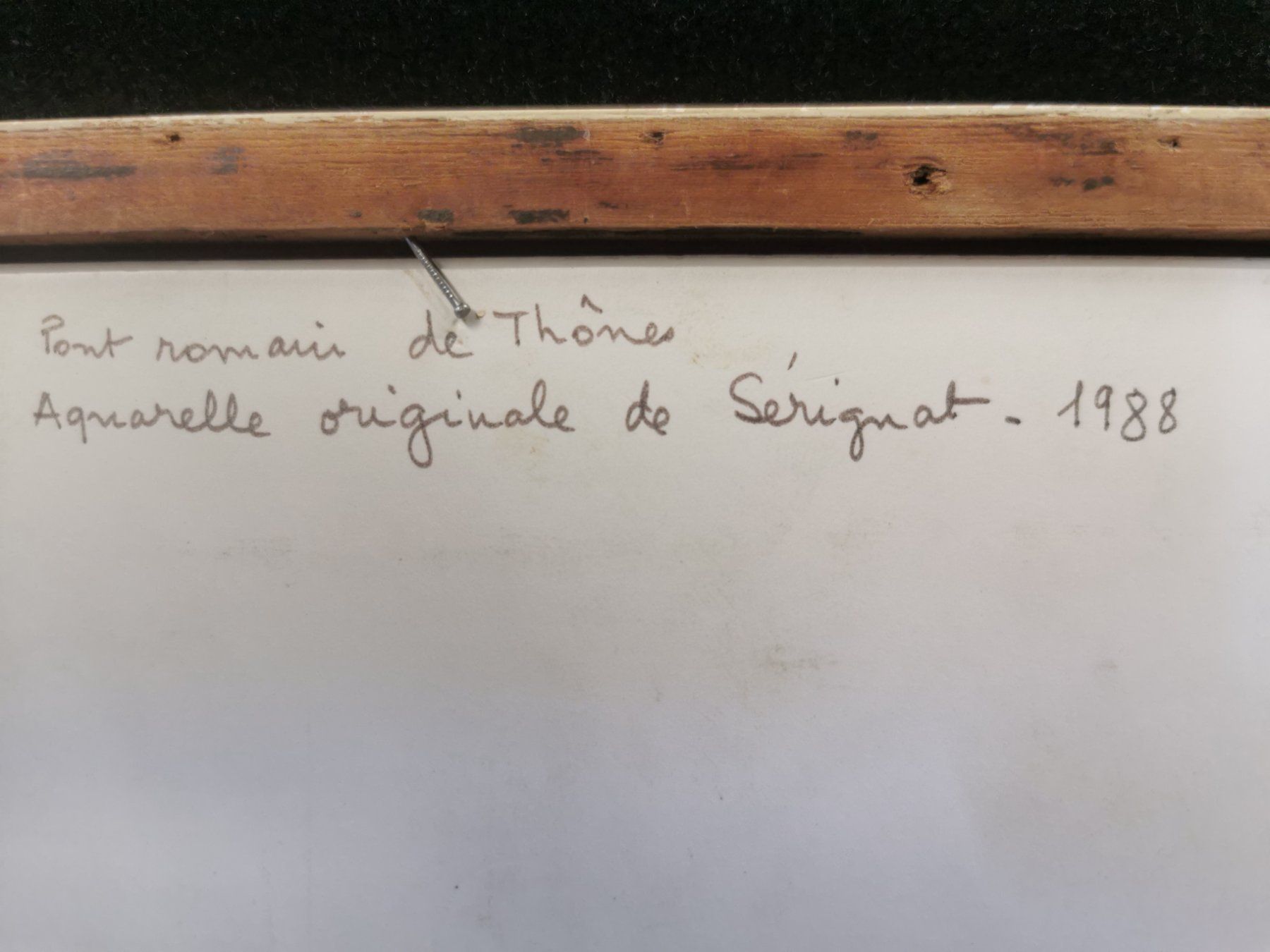 Gemälde: AQUARELLE SIGNÉE SÉRIGNAT DATÉE AUS 1988 – Gebraucht aus Genève von Qanil77 6