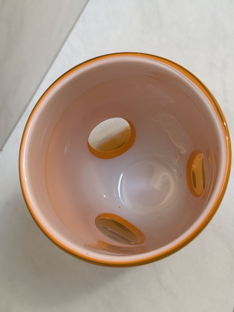 Vasi & Recipienti: Glasvase Orange mit klaren Einschlüssen. – Usato da Biberist venduto da Momo33 4