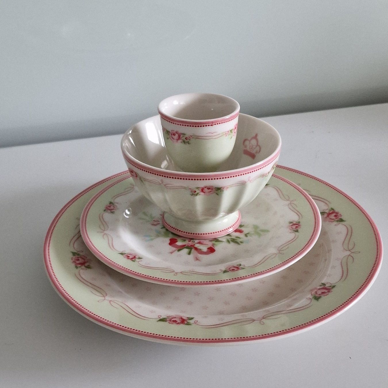 Greengate Set di piatti: 4-teiliges Frühstücksset Green Gate, AMELIE ROSE – Usato da Birr venduto da sen_sy55