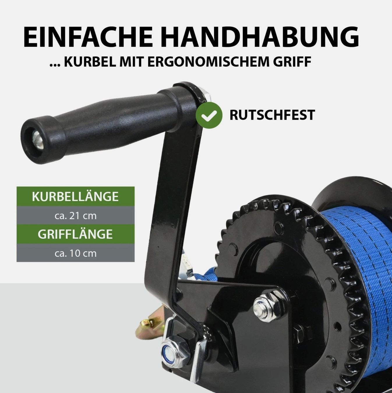 Altro per stoccaggio & trasporto: Gurtwinde Handwinde Bootswinde 540 kg Gurtlänge 10 m – Nuovo e nell'imballaggio originale da Untersiggenthal venduto da customs 5