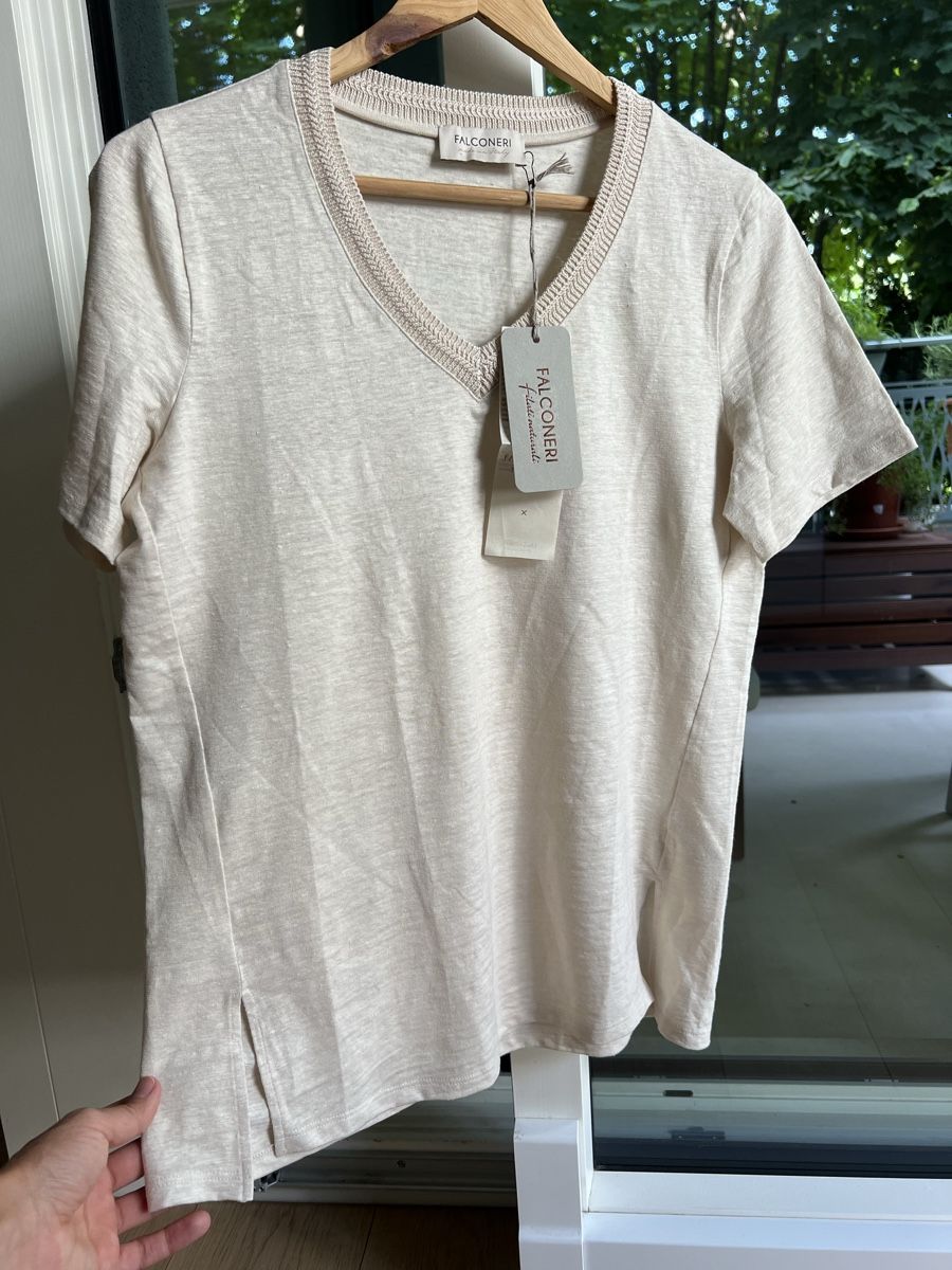Falconeri T-shirt: Falconeri linen t-shirt- embroidered – Nuovo e nell'imballaggio originale da Corsier GE venduto da Karol_save_planet 3