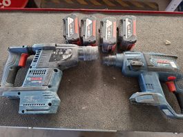 Boschhammer 2 Stück  Professional + 4 Akkus
