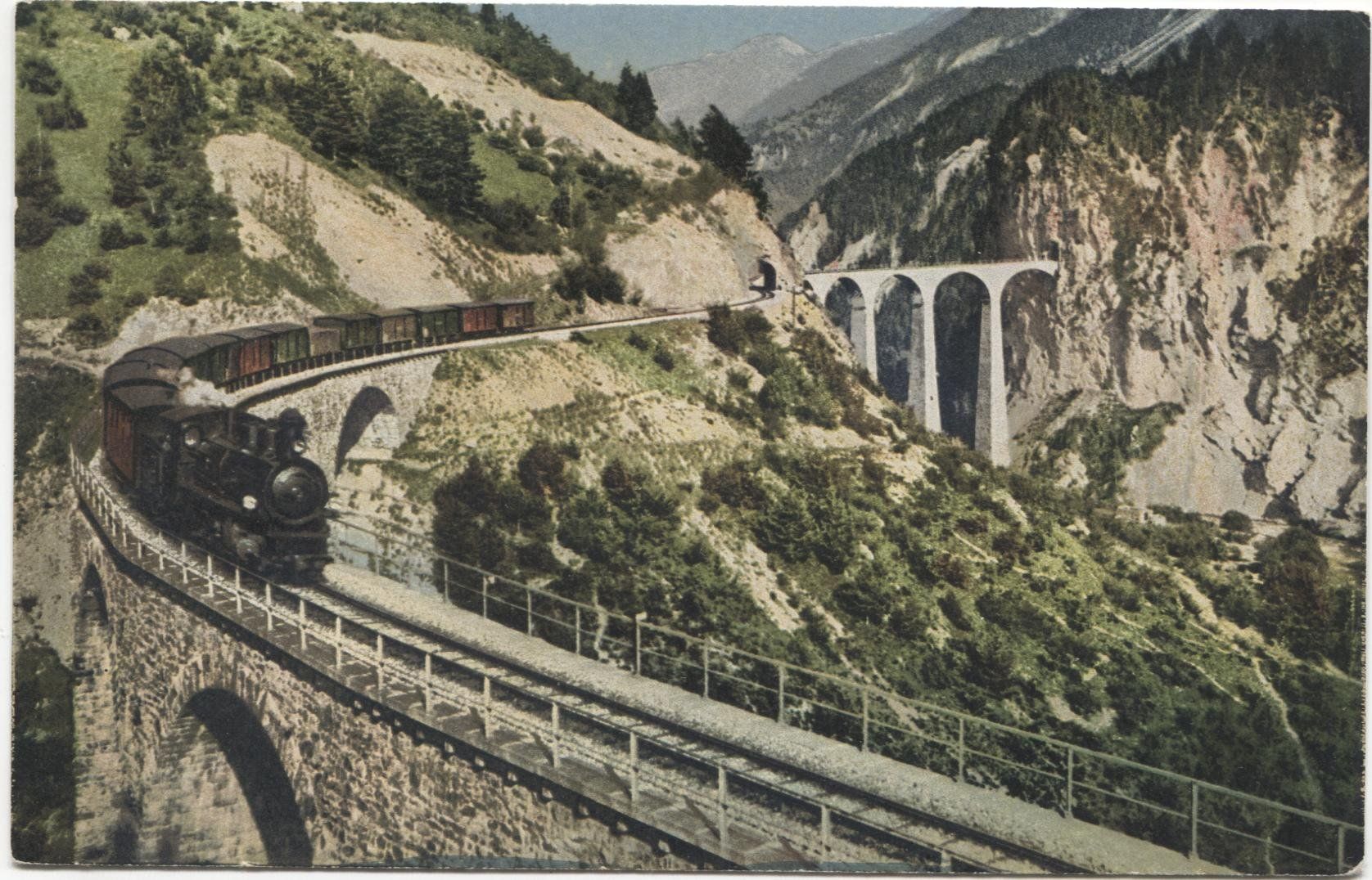 Cartes postales: ALBULA-BAHN GR 1920 Rhätische Bahn – D'occasion à Wil SG par Clanx