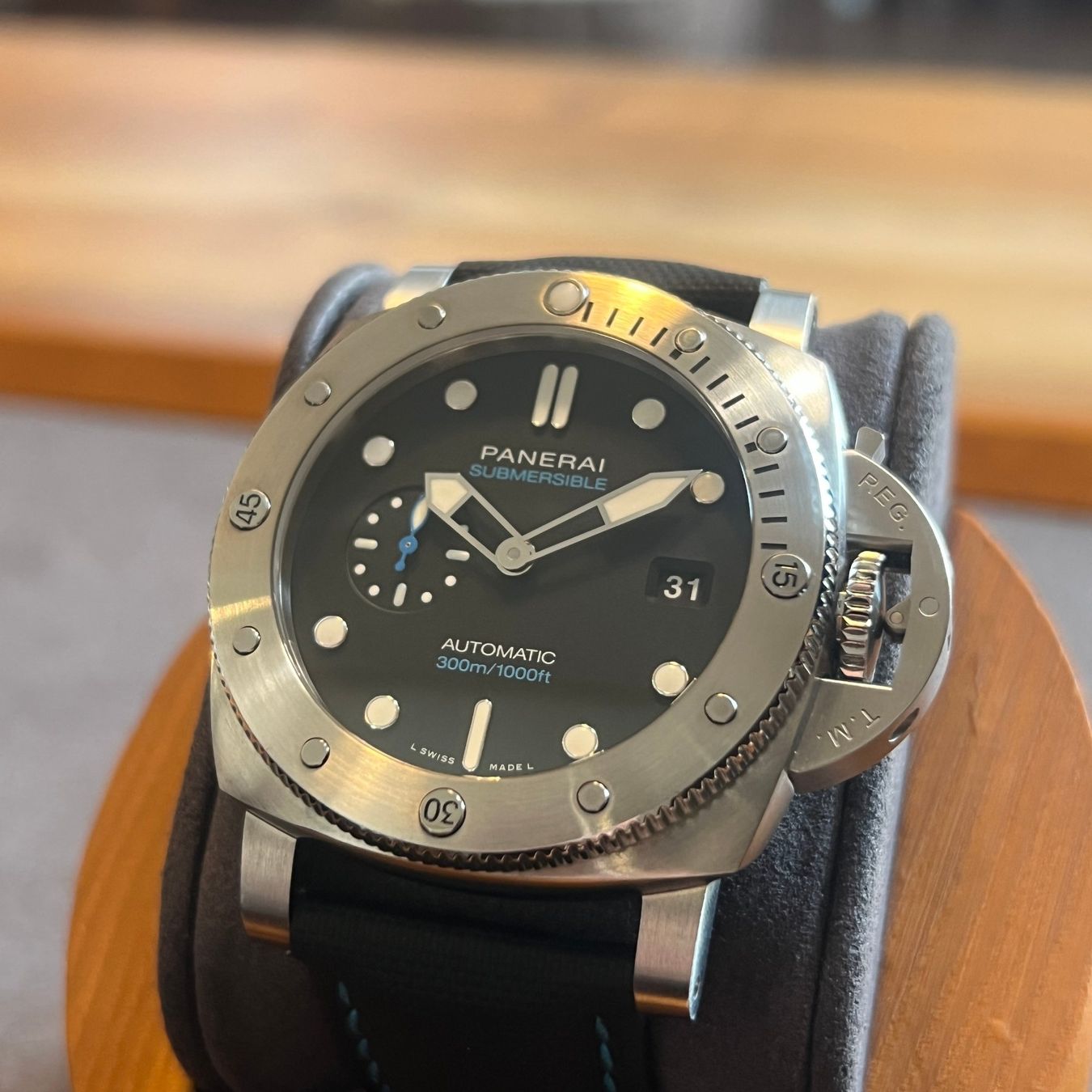 Panerai Orologi: Panerai Submersible Automatic Black Dial PAM1596 – Usato da Carouge GE venduto da Watchaser 2