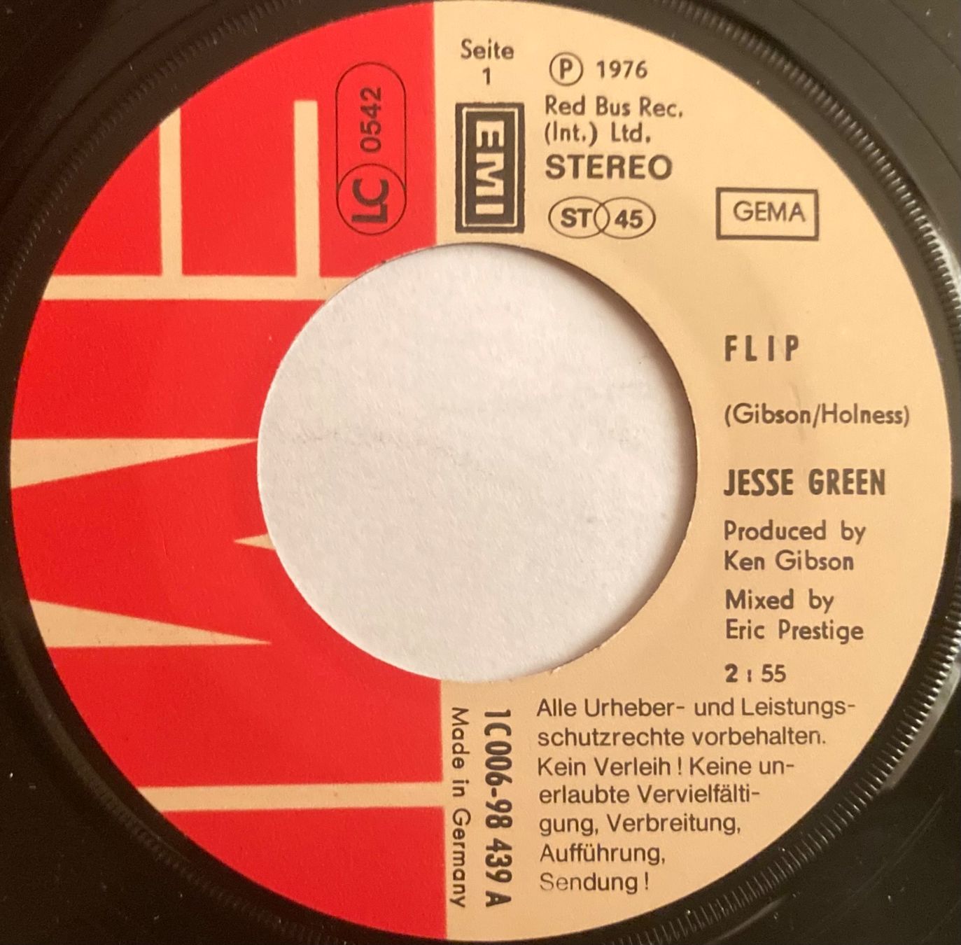 Vinyles: JESSE GREEN - FLIP – D'occasion à Poliez-Pittet par Newtown-Records 2
