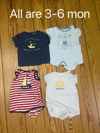 Baby Clothes Bundle, 3-6 Months, 4 Summer Items, Good Cond.