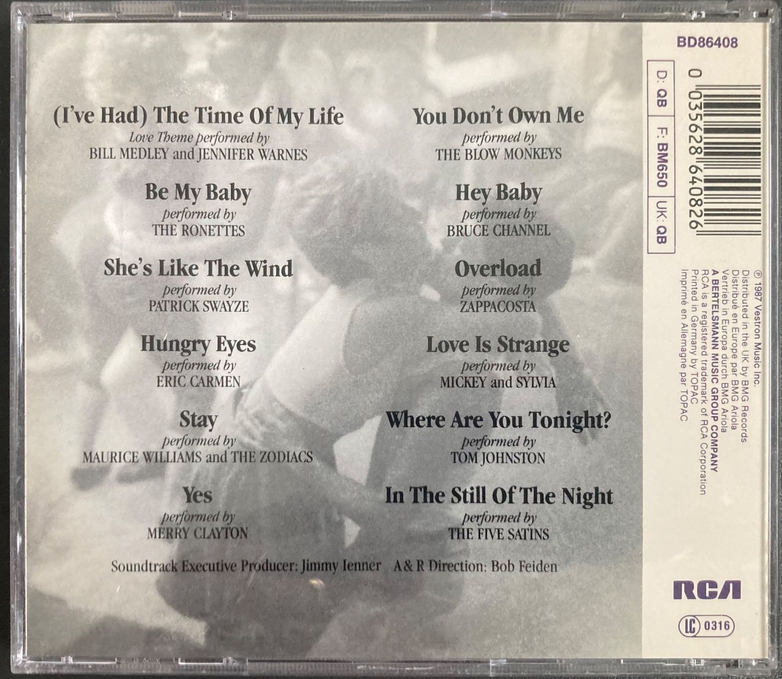CD: MUSIQUE DE FILM - DIRTY DANCING – Usato da Poliez-Pittet venduto da Newtown-Records 1