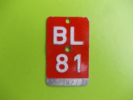 Velonummer / Fahrradnummer BL 81