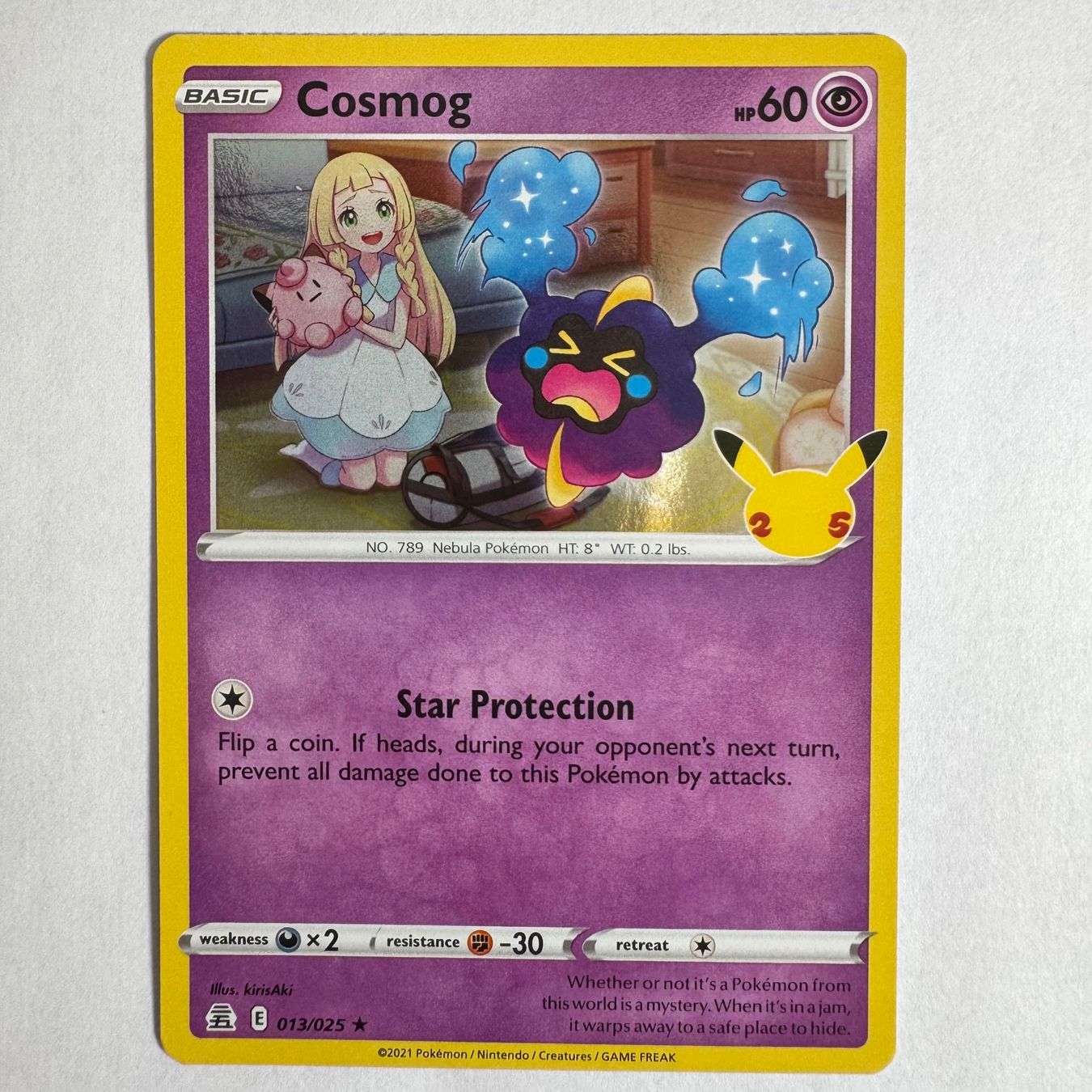 Pokémon Carte collezionabili: Pokémon Cosmog - 13 / 25 Celebrations - ENG – Nuovo (secondo la descrizione) da Staad SG venduto da miaCards