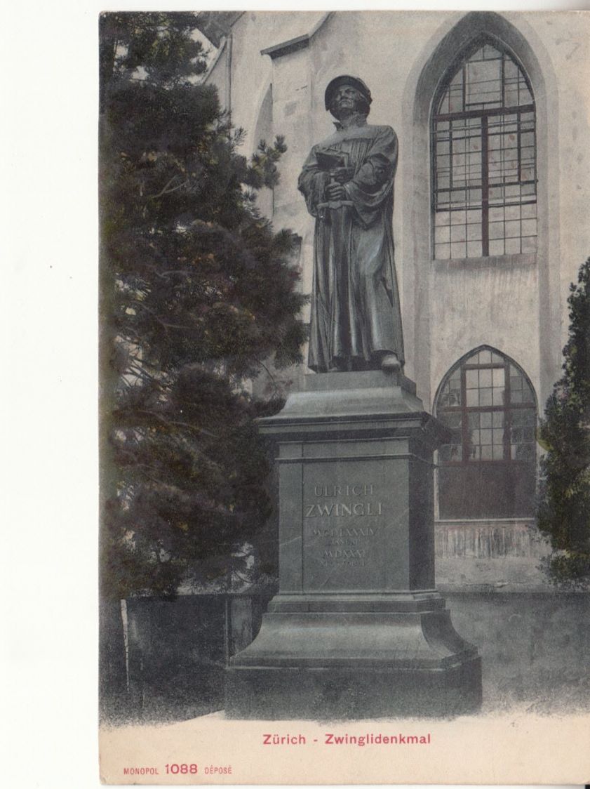 Cartoline postali: Zürich Zwinglidenkmal 1907 – Usato da Bürglen TG venduto da StampGraf