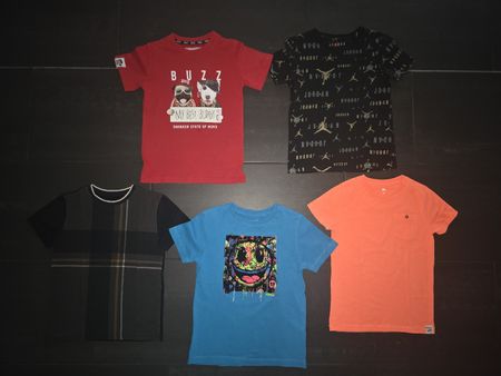 T-Shirt Set, Grösse 110/116, Top Zustand, 5 Stück👕