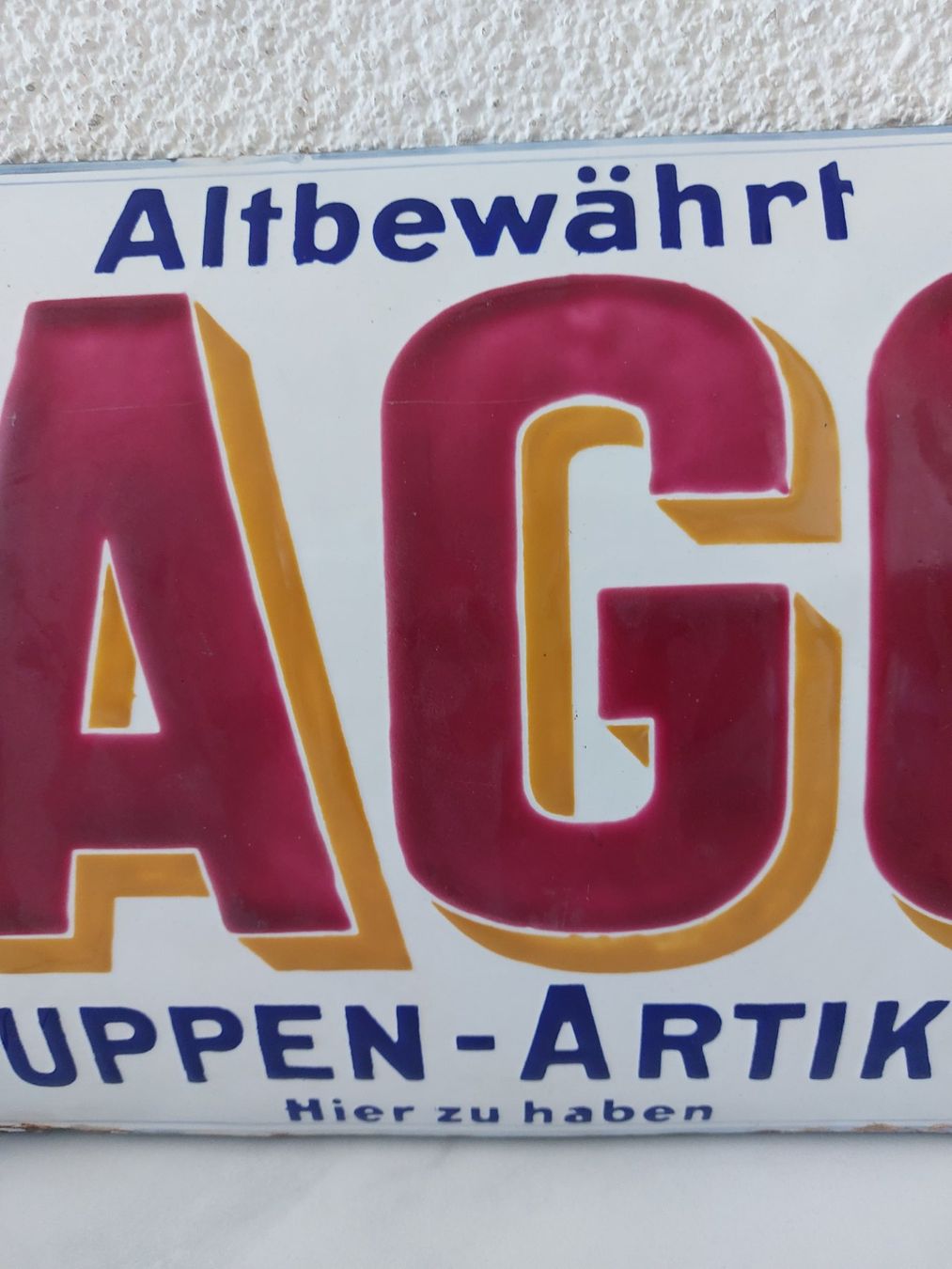 Maggi Insegne: Altes Emailschild Maggi Plaque émaillée – Usato da Schenkon venduto da TG10 2