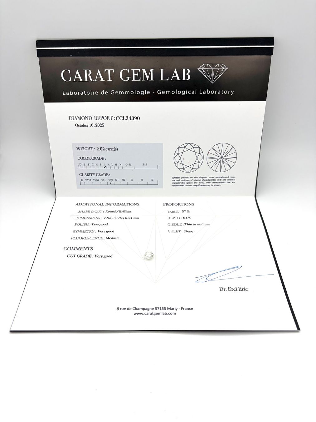 Edelsteine: Diamant naturel 2.02ct J/VS2 – Gebraucht aus Renens VD von Diademe.sarl 2