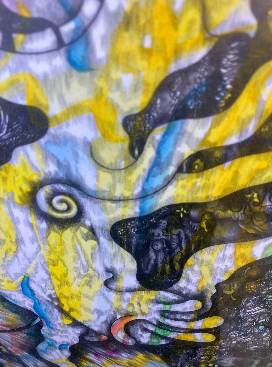Dipinti: Alex Rabus tableau 1991 Gemälde Art – Usato da St-Cierges venduto da LeRegain 6