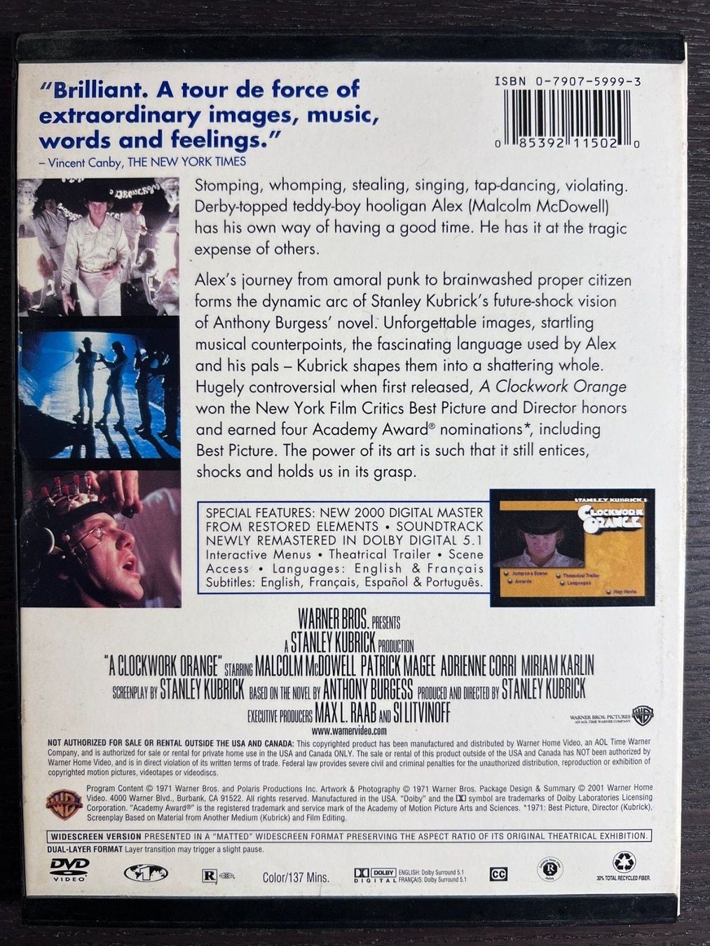 Tutti i DVDs: Clockwork Orange ( Englisch ) – Usato da Zürich venduto da FilmFreunde 1