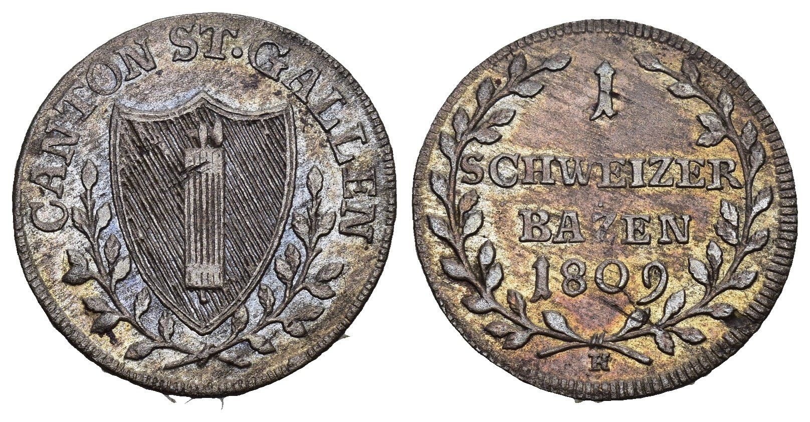Tutti le monete: St.Gallen 1809 – Usato da Bern venduto da numismatictops