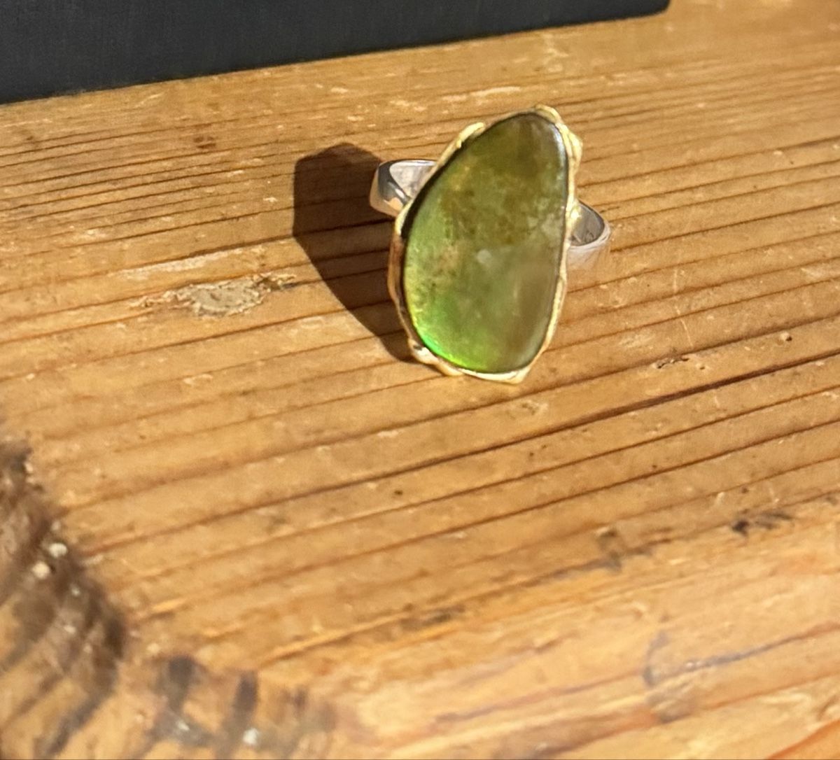 Bagues: Silberring mit Ammolit – Neuf (Voir description) à Donat par troja007